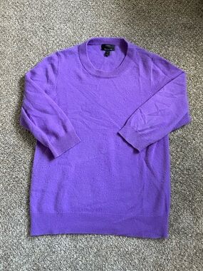 J. Crew Purple Italian Cashmere Sweater Women’s Medium EUC